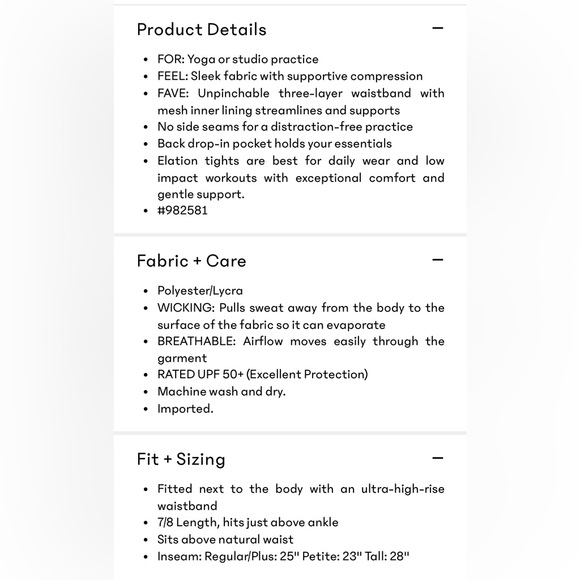 Athleta ELATION ULTRA HIGH RISE 7/8 LEGGING - Bright White - Small - Picture 9 of 9